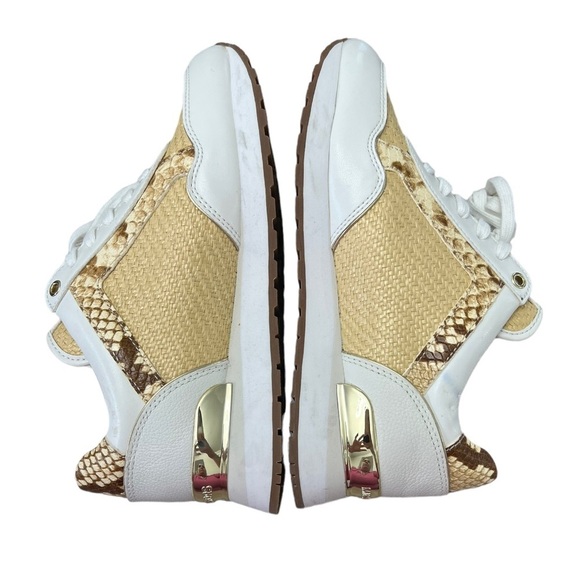 Michael Kors camel Georgie Mixed Media Women Trainer Sneakers Size 6M - Picture 11 of 12